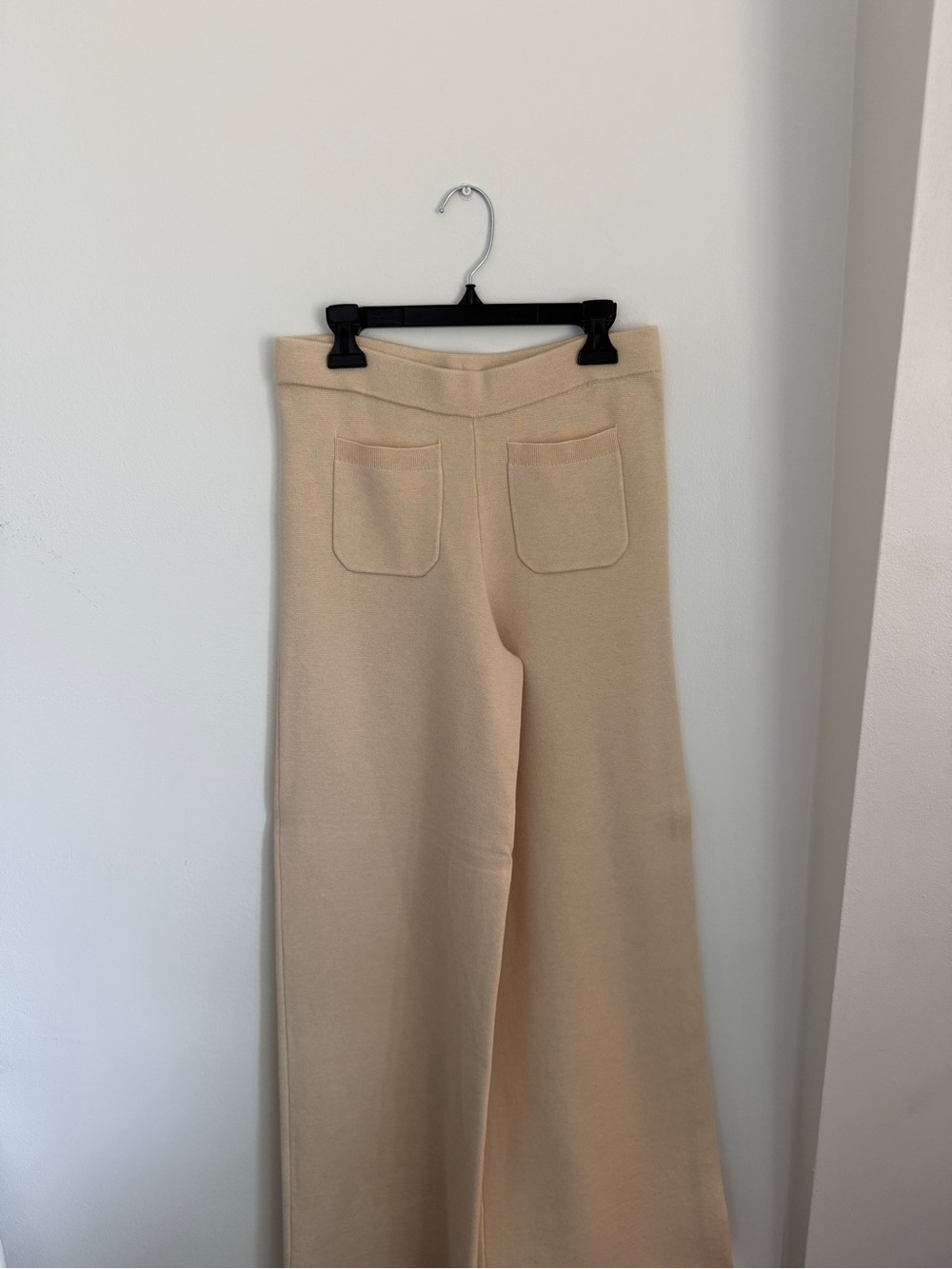 J. CREW Wide Leg Knit Pants in Cream